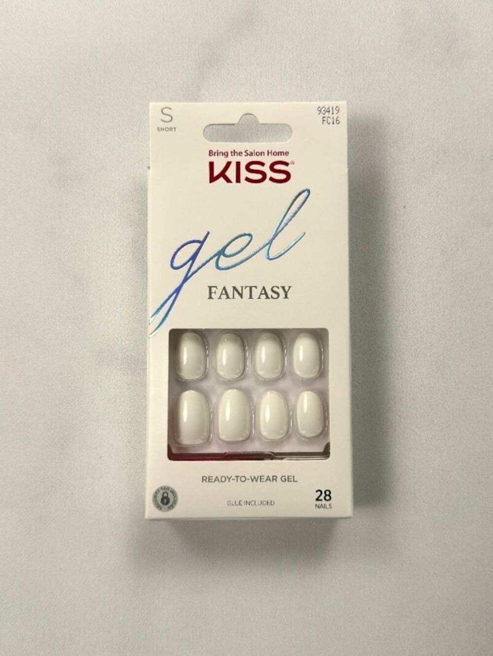 Kiss Gel Fantasy White Ready to Wear Nails Pack of 1 - NWT